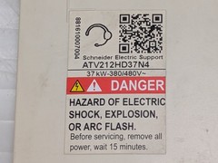 SCHNEIDER ELECTRIC ATV212HD37N4 Variable Frequency Drive 37 KW 480V 50 HP