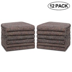Moving Blankets 54″ x 72″ Pro Economy 12 Pack Grey Shipping Furniture Pads