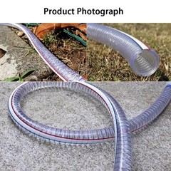 JoyTube 1″ID x 1-1/4″OD Steel Wire Suction Vinyl PVC x 1-1/4″OD, Clear