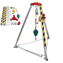 Confined Space Tripod Kit Emergency Rescue Aluminium Alloy 1200 Pounds 20 Meters