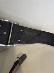 Tex Shoemaker & Sons Basketweave Leather Duty Belt 40” Holster Gun Belt + Buckle