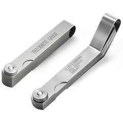 2PCS Feeler Gauges Set Stainless Steel Straight & Angled Thickness Gauge Tool SA