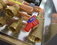 Precision plumbing products PT-12 12 port heat Hydronic Manifold brass copper