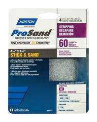 Norton 7660768185 60-Grit Aluminum Oxide Coarse Sanding Sheet 4-1/2 x 4-1/2 in.