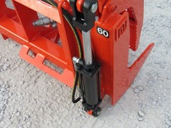 60″ Dual Tine Root Rake Clam Grapple Attachment Fits Universal Quick Attach