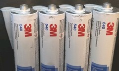 4ct – 3M Polyurethane Sealant 540 Black 10.5oz Each Paintable Contain Minor Dnts