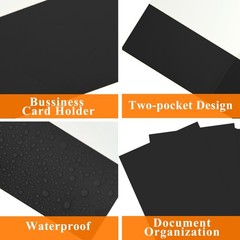 100 PCS Black Heavyweight TwoPocket Letter Size Paper File Folder School Office