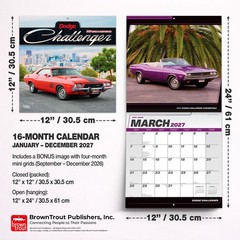 Dodge Challenger OFFICIAL | 2027 12×24″ (Hanging) Wall Calendar | Plastic-Free