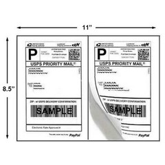 50-4000 Premium 8.5″ X 5.5″ Half Sheet Shipping Labels Self Adhesive 2 Per Sheet