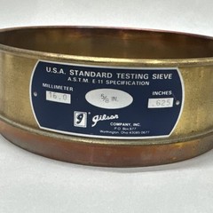 Gilson 8” Brass 0.625″ USA Standard Testing Sieve 16mm / 0.625” ASTM 5/8in