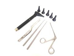 5pcs set Otoscope + 3″ Alligator Forceps Ear Nose Cleaning