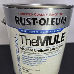 Rust-Oleum 375658 Epoxy Coating, Gloss, Water Base, White, 1 Gal