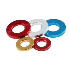 100PCS Aluminium Anodised M4 M5 M6 M8 Metric Colourful Flat Washer Spacer Gasket