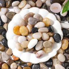 10 LB Mixed River Rocks, 0.3-0.5 Inches High Polished Pebbles for Indoor Plan…
