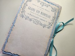 Junk Journal Blank Booklet “CHERRY BLOSSOM” HANDMADE Florals LG 5.5″x8.5″ 40pgs