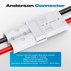 Anderson Connector, 175AMP 1/0AWG Battery Quick Connect/Disconnect