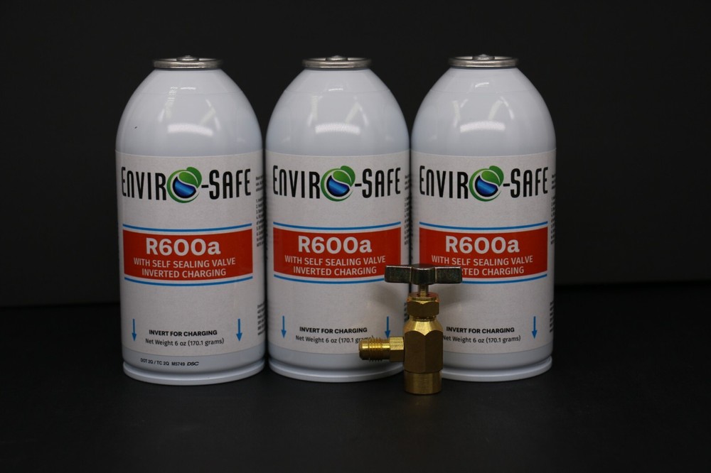 Enviro-Safe R-600a Refrigerant with 7/16″ Self Sealing K28/3 cans/TopTap