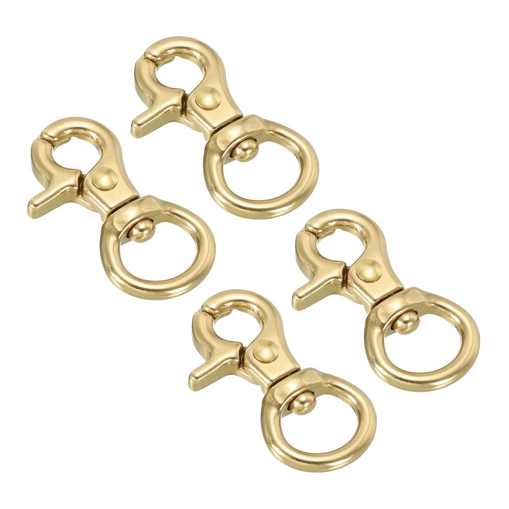 4pcs Lobster Clasp Keychains 2/1″ Round Clasps Swivel Trigger Snap Hook