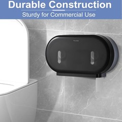 Commercial Twin Jumbo Toilet Tissue Dispenser, 9” Double Toilet Paper Roll Holde