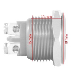 16mm Starter Switch / Boat Horn Momentary Push Button Stainless Steel Metal