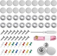 60PCS Gray White Car Roof Headliner Repair Kit with Installa Color: Gray White