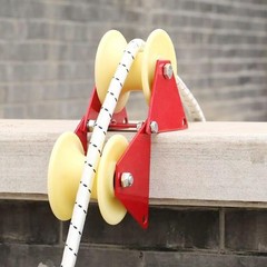 90 Degree Angle Lifting Pulley System Roof Top Rope Block & Tackle Pulley System