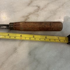 Vintage 7-1/4″ Machinists Triangular Hollow Scraper In USED Condition SEE PICS