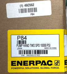 Enerpac P84 Double Acting 2 Speed Hydraulic Hand Pump 500-10,000 PSI 46C562