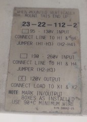 🔥 Sola 23-22-112-2 Constant Voltage Sine Transformer CVS 120 VA