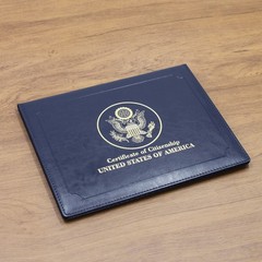 US Citizenship Certificate Holder Naturalization Padded Leatherette Cover