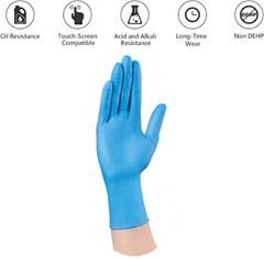 Blue Nitrile Industrial Gloves 1000 Disposable – XS S M L – Food Salon Cleaning