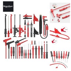 Cleqee 25 Stück Silikon-Multimeter-Prüfleitungen mit austauschbaren Prüfspitz…