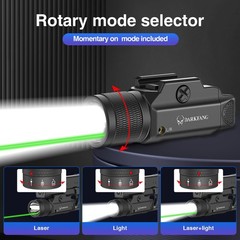 DARKFANG Tactical Flashlight and Green Laser Light Combo