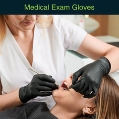 Black Vinyl Disposable Gloves – Powder and Latex Free Medical Exam G