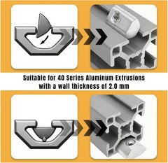 100 Pcs 40 Series M8 Thread T Spring Nut Carbon Steel European Standard M8 T Nut