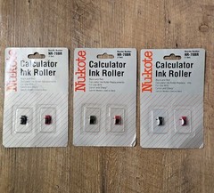 3 Pack! NUKOTE Calculator Ink Roller Black & Red Ink Replacements SEALED NR-78BR