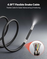 VEVOR Articulating Borescope Camera 4-Way 360° Articulated Endoscope 4.5″ Screen