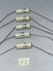 .01uf 160V Axial Film Polystyrene Capacitor 160 Volts 10000pF New Lot of (5)
