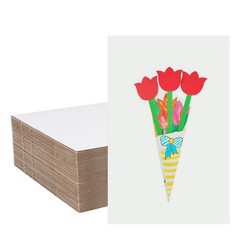 50 Pack White Corrugated Cardboard Sheets 11×17 Inch, Corrugated Cardboard