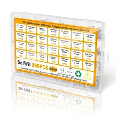 390-Piece Compression Spring Assortment Kit, 28 Sizes Small Springs Set, Stai…