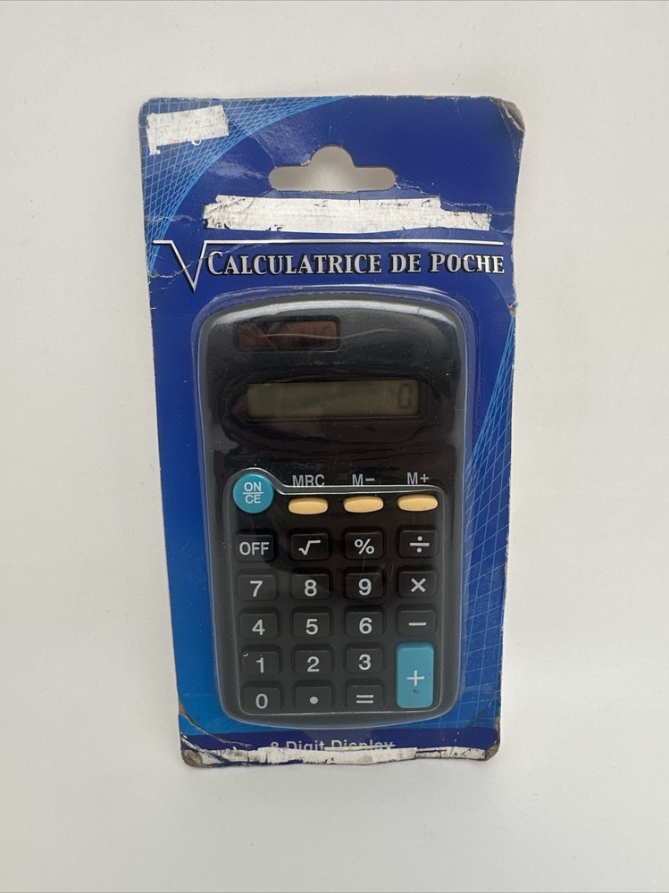 Jot 8 Digit Display Black Pocket Calculator New ( Box Damaged ) …..15