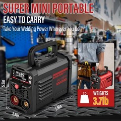 Soldadora Inverter 110V MMA TIG 2 en 1 Portátil 135A Kit 20 Varillas Gafa Guante