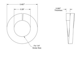 (100) 1/4” & 6mm Lock Washers Black Oxide .250 Med Split BLACK 1/4 14 M6 6mm