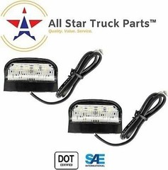 3″x1.6″ Surface-Mount 4 LED Trailer License Plate Lights Black 10V-30V DOT/SAE