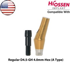 US Dental 17° Angled Anatomic Abutment Mini Regular Ø4.5/5.0mm Fit Hiossen Oss