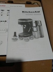 KitchenAid METAL Semi-Automat Espresso & Milk Frother Attachmt BUNDLE Silver NIB