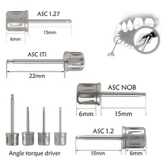 Dental Angled Implant Screwdriver Angulated Screw Channel Driver Hiossen/ITI/NOB