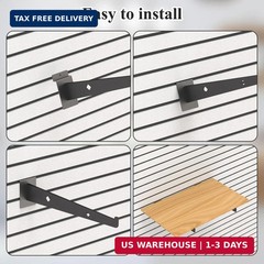 12 Inch Slatwall Shelf Bracket Set of 12, Heavy Duty Slat Wall Shelf Bracket, Me
