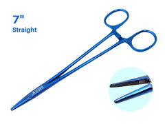 Mayo Hegar Needle Holder 7″ Needle Driver w/ TC Blue Plasma Inserts ARTMAN