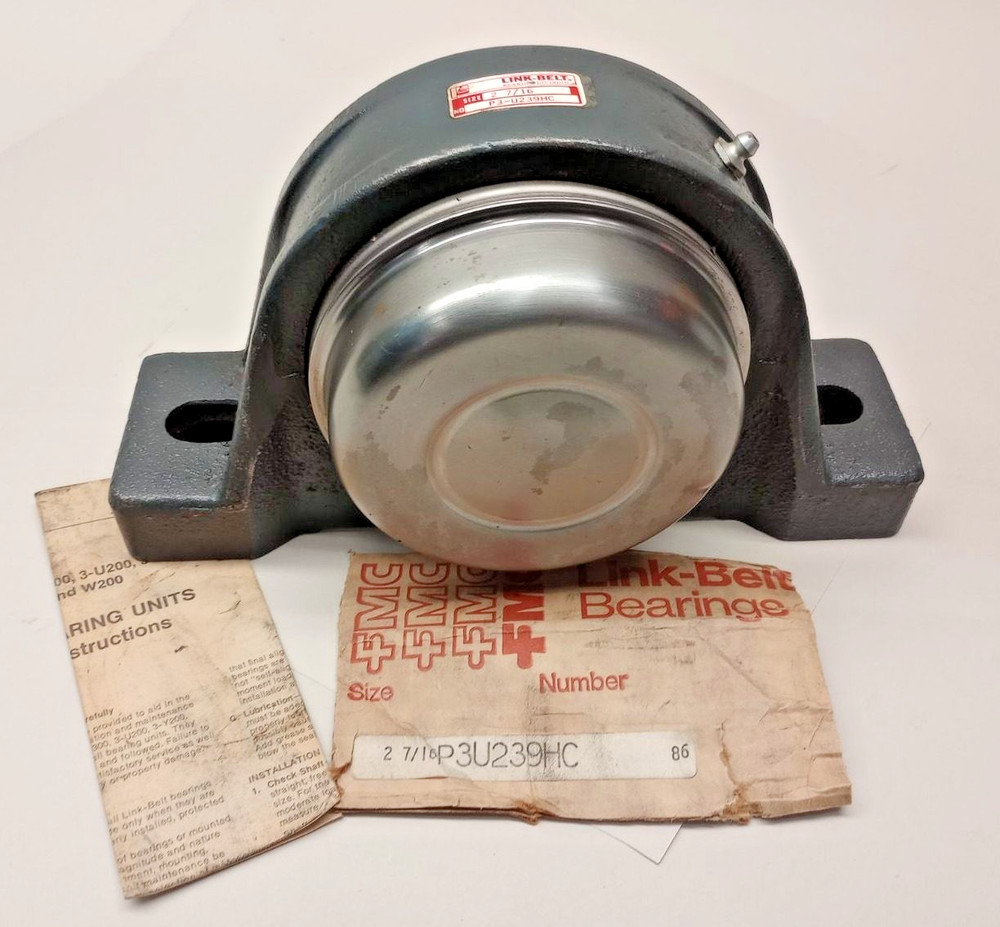 Link-Belt P3-U239HC Pillow Block Ball Bearing 2-bolt 2-7/16 (2.4375) bore